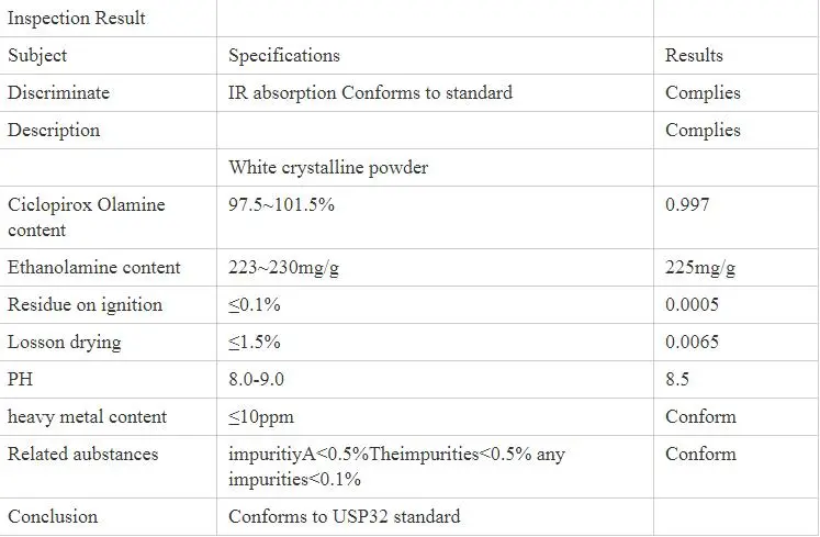 Polvere dell'etanolammina di Supply 99% Ciclopirox Olamine/Ciclopirox del produttore per antinfettivo